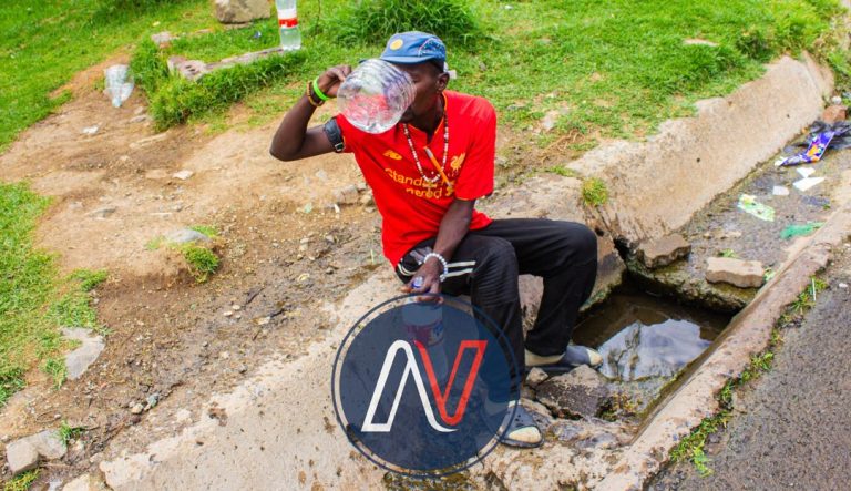 citizens forced to drink dirty water due to drought.